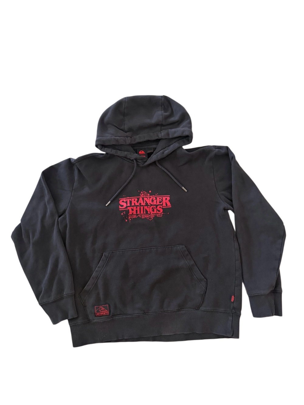 QUIKSILVER Stranger Things Hoodie Black and Red Hoodie Men’s Size Small
